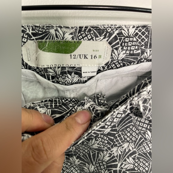 Anthropologie Bowery Pineapple Print Cropped Jeans Sz 16R XL Stretchy Comfort - Picture 4 of 11